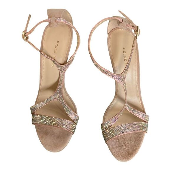 #90 PELLE MODA Onora Crystal Heeled Sandals - Picture 1 of 8